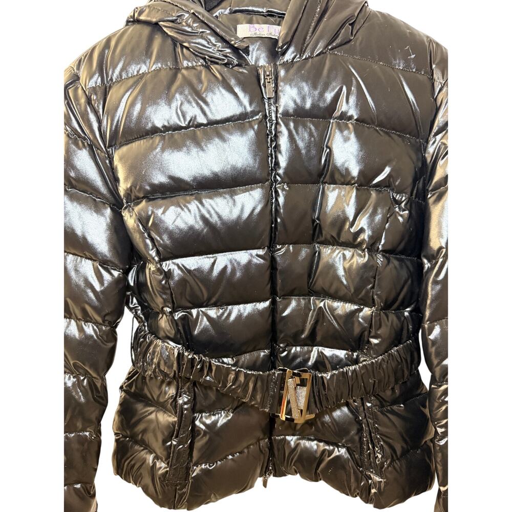 Be Fun Italian Industries Black Goose Down Puffer Jacket
